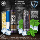 KK Energy Max 8000 Puffs Disposable EPOD Rechargeable E Cig Vape 650mah Battery