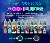 2022 Popular High Quality Original RandM Tornado 7000 Puffs With 53 Flavors
