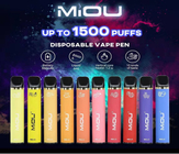 5% Nicotine Miou Vape Disposable 1500 Puffs Electronic Liquid Cigarettes