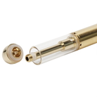 Metal Round Tip CBD Disposable Vape Pen Ceramic Coil Heating 0.5ml Glass Tank