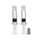 0.5ml 1ml Empty Clear Thc Oil Glass Syringe Disposable Luer Lock Needless Injection