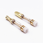 Metal Gold Tip 510 Thread Cbd Cartridge 1ml 0.5ml Glass Tank Ceramic Coil Heating Vape Pen Cartridge