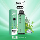 24 Flavors  Iget MEGA fruit ice disposable vape pen including nicotine for 5%