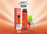Disposable IGET MEGA vapes 3000 puffs fruit flavors e-cigarette 10 ml vaporizer