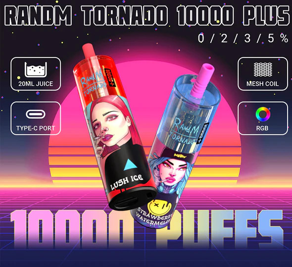 RandM Tornado 10000 Puffs Plus Disposable E Cigarettes Device Pod 14 Flavors