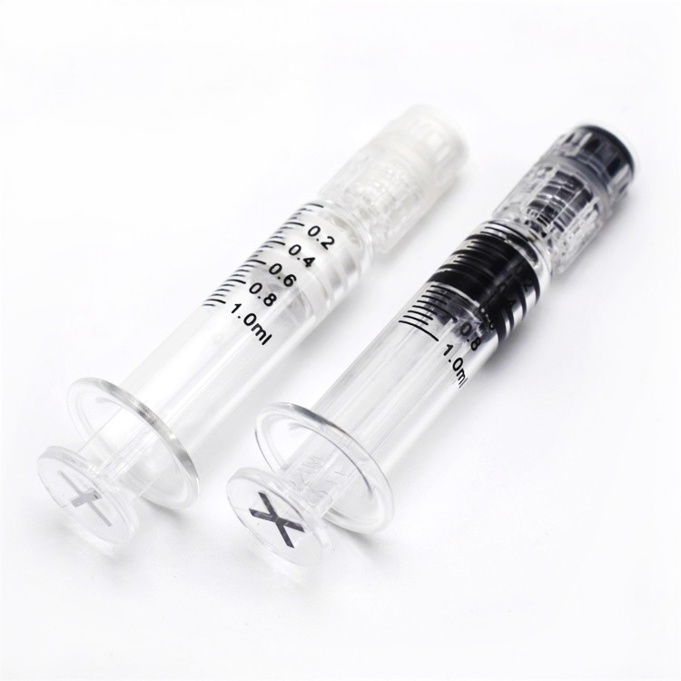 Empty Cbd Oil Glass Syringe , 1ml Glass Concentrate Syringe
