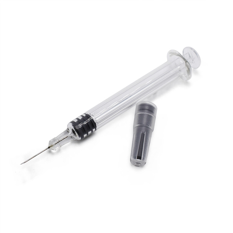 Medical Grade Distillate Cbd Delta 8 Oil Glass Syringe With Needle 0.5ml