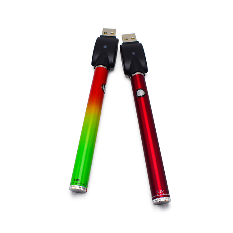 Custom Colors Cartridge Battery for 510 Thread 350 Mah Rechargeable Adjustable Voltage