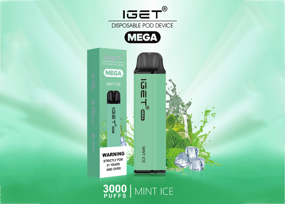 Disposable IGET MEGA vapes 3000 puffs fruit flavors e-cigarette 10 ml vaporizer