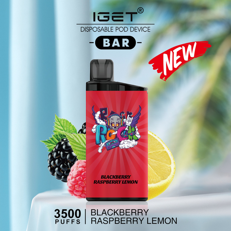 IGET Bar 3500 Puffs Blackberry raspberry lemon 20 flavors available