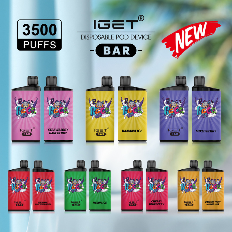 New Flavors Available IGET BAR 3500 puffs 12ml 5% nicotine Disposable Vape pen
