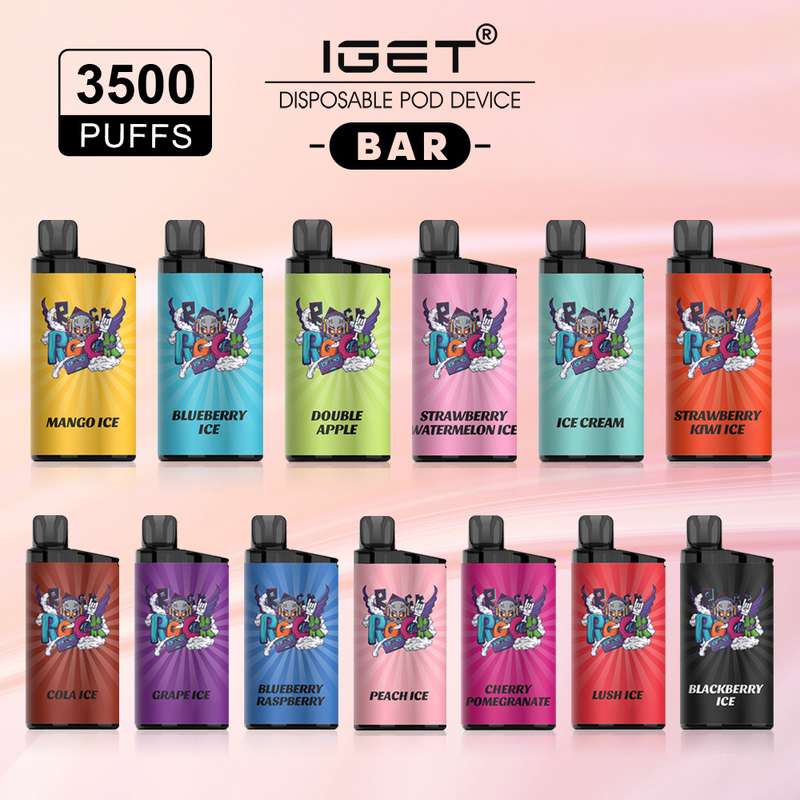 1500mAh Battery Disposable Vape IGET BAR 3500 Puffs 25 Flavors Available