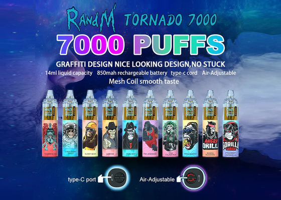 Airflow Control Nic Salt Disposable Vape 1000mAh Rechargeable