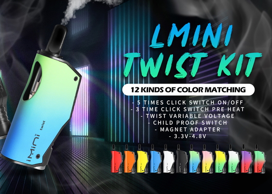 Imini Twist 500mAh Box Mod Magnetic CBD Cartridge Battery 3.3V-4.8V Variable