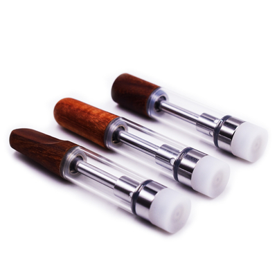 THC Mixed Oil Support Customizing CBD Vape Cartridges With Wood Tip