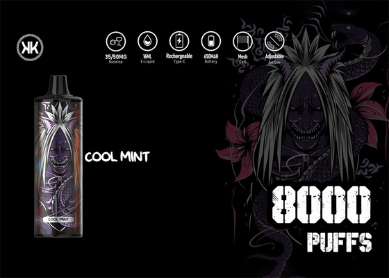 EPOD Disposable Vape Pen 17ml Rechargeable Energy Max E-Cigarette 8000 Puffs 5% Nicotine Juicy Taste