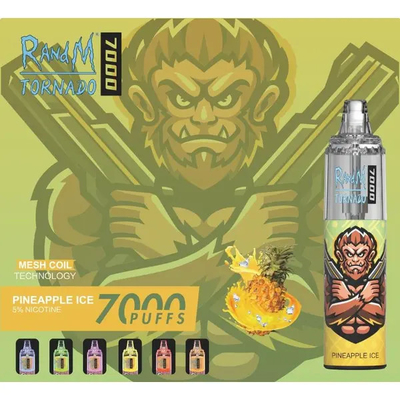 Rechargeable 1% Nicotine Disposable Electronic Cigarette RandM Tornado 7000
