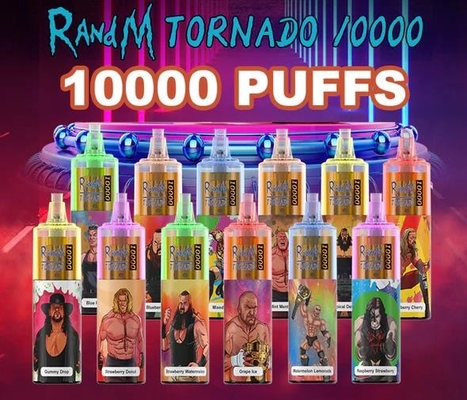 10000 Puffs Nic Salt Disposable Vape Rechargeable 12 Flavors Cigarette Device