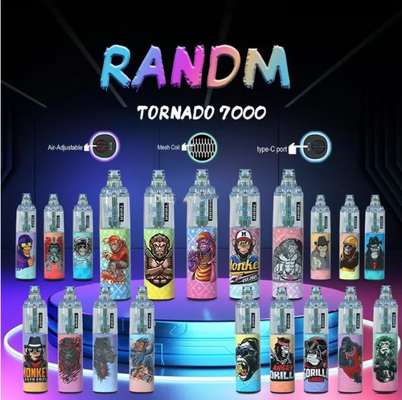 14ML E Liquid Vapes RandM Tornado 7000 Puffs With Mesh Coil And RGB Light