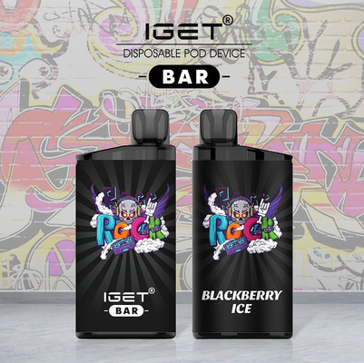 25 Flavors IGET BAR 5% Nicotine Disposable Vape Pen 1500mAh 3500 Puffs 12ml Liquid
