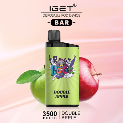 1500mAh 30 Flavours 3500 Puff Iget Bar Vape 5% Nicotine Disposable