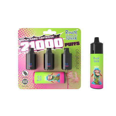 RandM Sunax 21000 Puffs Disposable Electronic Cigarettes 14mlx3 Pods Mesh Coil