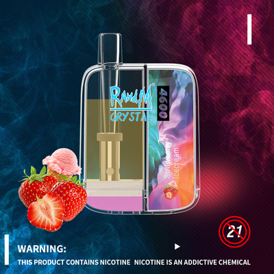 RandM Crystal Chargeable 12 Flavors Prefilled Vape Pen Disposable Cigarette 4600 Puffs