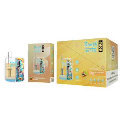 10ML RandM Crystal 4600 Puffs Premium Vape Pen Disposable Nic Salt 12 Flavors