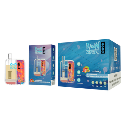 10ML RandM Crystal 4600 Puffs Premium Vape Pen Disposable Nic Salt 12 Flavors