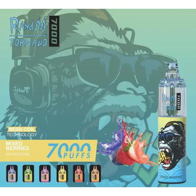 2022 Popular High Quality Original RandM Tornado 7000 Puffs With 53 Flavors
