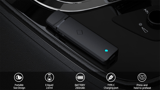 2 ml 4*2.0 mm Aperture 1.4ohm Resistance CBD Vape Pen 280mAh Rechargeable Disposable Pod