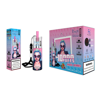 5% Nicotine 20ml Liquid Capacity Fruit Ice Juice Tasty 14 Flavors Fumot Tornado 10000 Puffs Plus Disposable Vape
