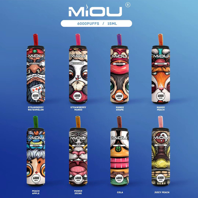 650mAh Rechargeable Vape Disposable Miou 6000 Puff 5% Nicotine