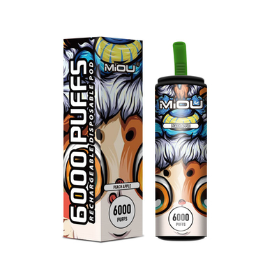 650mAh Rechargeable Vape Disposable Miou 6000 Puff 5% Nicotine
