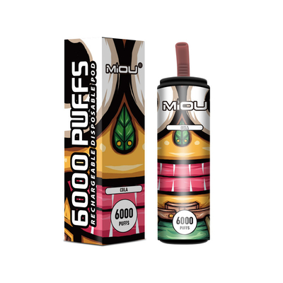 650mAh Rechargeable Vape Disposable Miou 6000 Puff 5% Nicotine