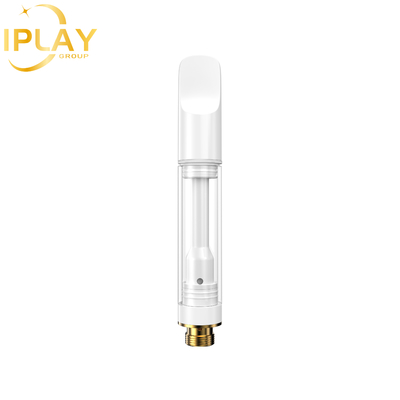 Wholesale CBD THC D8 Oil Cartridge Flat Round Zirconia Post 0.5ml 1ml Cartridge