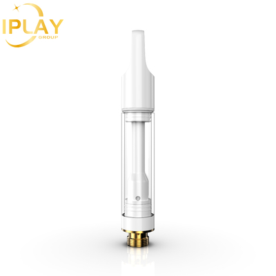 Wholesale CBD THC D8 Oil Cartridge Flat Round Zirconia Post 0.5ml 1ml Cartridge