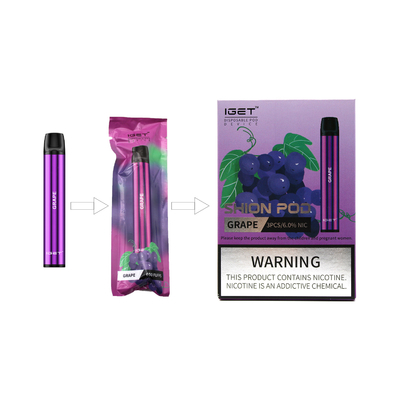 High Quality Electronic Cigarette 600 Puffs 2.4ml Iget Shion Disposable Vape Pen