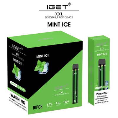 Authentic Iget 1800 Puff Portable Pod Vape , 7ml XXL Smoking Vaporizer Pen