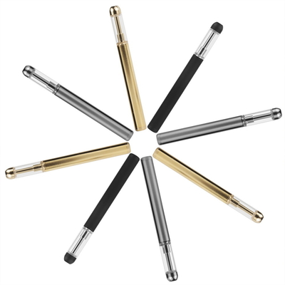 Metal Round Tip CBD Disposable Vape Pen Ceramic Coil Heating 0.5ml Glass Tank