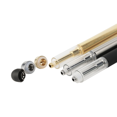 Round Metal Drip Tip D5-A 3.7v Ceramic CBD Disposable Vape Pen Empty