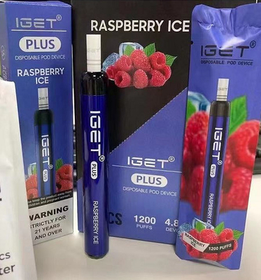 4.8ml 1200 PUFFS Cool Mint IGET Vape Disposable  13 Colors