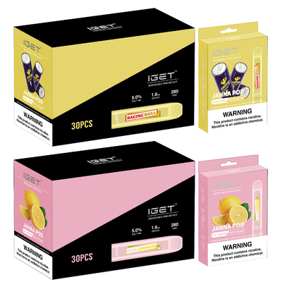 450 Puffs 1.6ml IGET Vape Disposable JANNA Electronic Cigarette