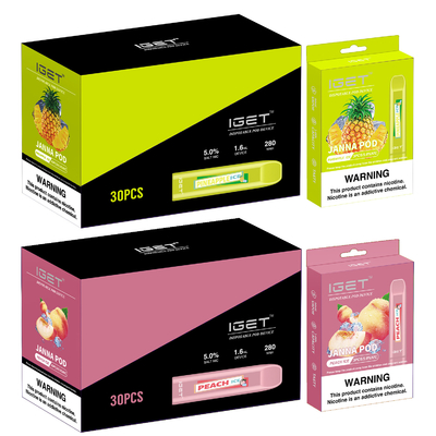 450 Puffs 1.6ml IGET Vape Disposable JANNA Electronic Cigarette