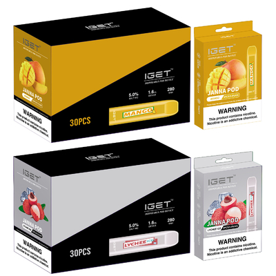 450 Puffs 1.6ml IGET Vape Disposable JANNA Electronic Cigarette
