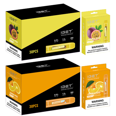 450 Puffs 1.6ml IGET Vape Disposable JANNA Electronic Cigarette