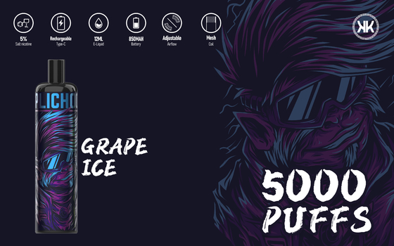 12ml Disposable Portable Pod Vape , Type C Epod Grape Ice E Cigarette