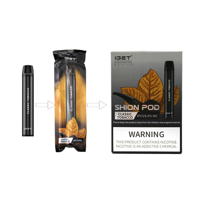 600 Puffs E Liquid Nic Salt Disposable Vape Pen IGET SHION All In One