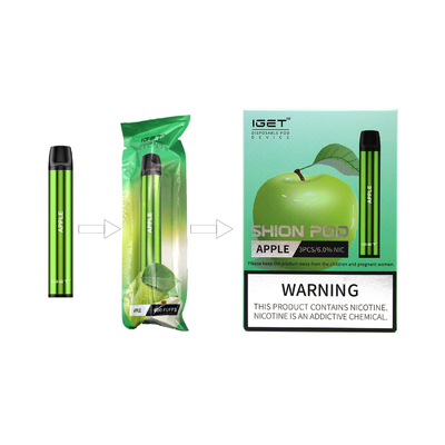 600 Puffs E Liquid Nic Salt Disposable Vape Pen IGET SHION All In One