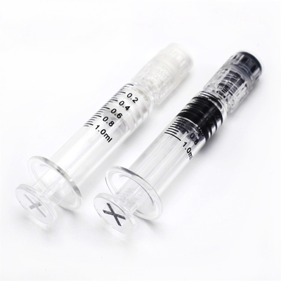 0.5ml 1ml Empty Clear Thc Oil Glass Syringe Disposable Luer Lock Needless Injection